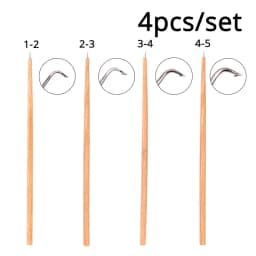 4 Pcs High Quality Hooking Hair Ventilating Needles Hair Weave Needles with Wood Handle for Wig Making&Repair Lace Wig Toupee