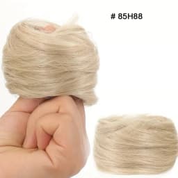 Synthetic Chignon Elastic Rubber Band Fake Hair Bun Clip in On Hair Tail Extension Updo Hair Piece Ponytail for Women
