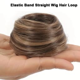 Synthetic Chignon Elastic Rubber Band Fake Hair Bun Clip in On Hair Tail Extension Updo Hair Piece Ponytail for Women