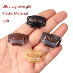 32Mm Black Plastic Wig Clips Snap Clip Used For Hair Extension Weft Hairpieces Wigs Big Hair Clips Styling Tools Wig Accessories