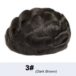 Ultra Thin Skin Hair Toupee for Men Real Human Hair Replacement System Full PU Mens Toupee Hairpieces for Male