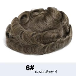Ultra Thin Skin Hair Toupee for Men Real Human Hair Replacement System Full PU Mens Toupee Hairpieces for Male