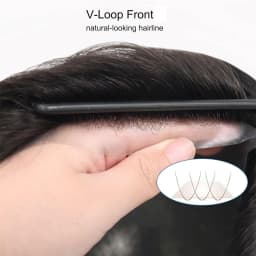 Ultra Thin Skin Hair Toupee for Men Real Human Hair Replacement System Full PU Mens Toupee Hairpieces for Male