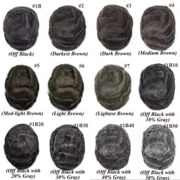 Ultra Thin Skin Hair Toupee for Men Real Human Hair Replacement System Full PU Mens Toupee Hairpieces for Male