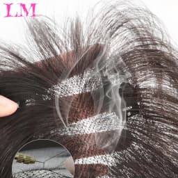 LM Top Base Women Topper Hair Women Wigs Clip In Real Human Hair Hairpiece Human Hair Extension Thin Breathable Women Toupper