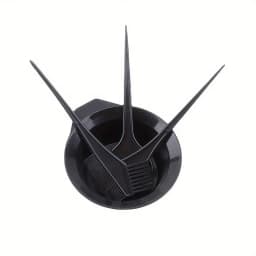 4Pcs/Set Black Hair Dyeing Accessories Kit Hair Coloring Dye Comb Stirring Brush Plastic Color Mixing Bowl DIY Hair Styling Tool