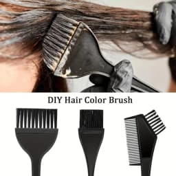 4Pcs/Set Black Hair Dyeing Accessories Kit Hair Coloring Dye Comb Stirring Brush Plastic Color Mixing Bowl DIY Hair Styling Tool