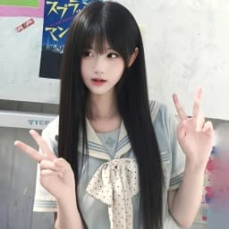 Fashion 26-inch Synthetic Wig - Black Long Straight Hair - Halloween Cosplay Hair - Daily Wig - High-Temperature Hair Accessory