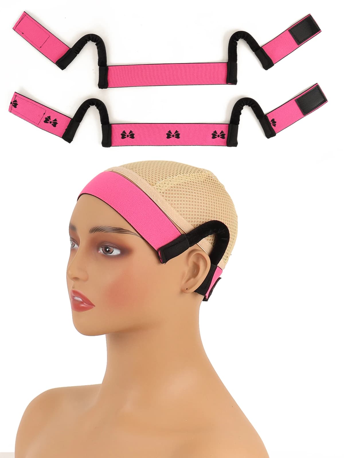 3pcs/1pcs New Arrival Comfortable Lace Melt Wig Band - Adjustable, Ear Protection, 3cm Width, Black, for Wig Edge Security