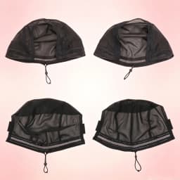 Half Wig Cap With Drawstring For Lace Wig Making Black Semi-Spliced Wig Cap For U Part Wig 4*4 5*5 13*4 13*6 Drawstring Wig Caps