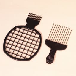 African Curling Comb Set with Steel Needle Comb and African Curling Comb, Salon Styling Tool Special for Real Hair Wigs