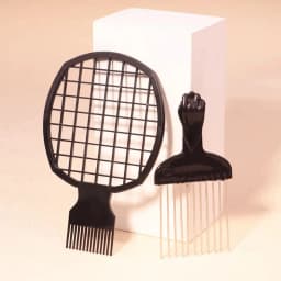 African Curling Comb Set with Steel Needle Comb and African Curling Comb, Salon Styling Tool Special for Real Hair Wigs