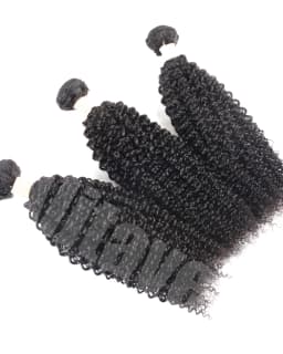 Kinky Curly Hair Bundles Unprocessed Curly Bundles Human Hair Tissage Cheveux Humains Raw Hair Weave Bundles Deal and Weave