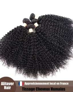 Kinky Curly Hair Bundles Unprocessed Curly Bundles Human Hair Tissage Cheveux Humains Raw Hair Weave Bundles Deal and Weave