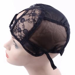1Pc Size S/M/L Middle U Part Weaving Wig Cap(2 Clips) Foundation Inside Inner for Wig Making Hair Extension Weft DIY Black Color