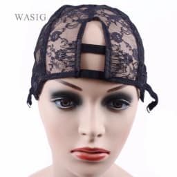 1Pc Size S/M/L Middle U Part Weaving Wig Cap(2 Clips) Foundation Inside Inner for Wig Making Hair Extension Weft DIY Black Color