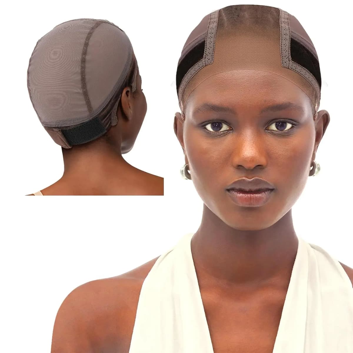 Lace Wig Grip Cap Wig Grip Band for Lace Front Wigs to Keep Wigs in Place, Adjustable Wig Cap with Grip Band Non Slip Cap