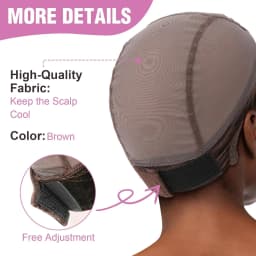 Lace Wig Grip Cap Wig Grip Band for Lace Front Wigs to Keep Wigs in Place, Adjustable Wig Cap with Grip Band Non Slip Cap