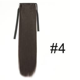 Synthetic Long Straight Claw Clip On Ponytail Hair Extensions 50cm Heat Resistant Pony Tail Hair Piece For Women Daily Party