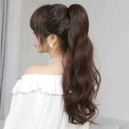 Synthetic Long Straight Claw Clip On Ponytail Hair Extensions 50cm Heat Resistant Pony Tail Hair Piece For Women Daily Party