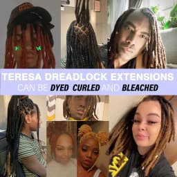 0.8 cm Synthetic Hair Dreadlock Extensions 10 inch 10 Strands Full Handmade Permanent Locs Soft Natural Black Dreads Extension