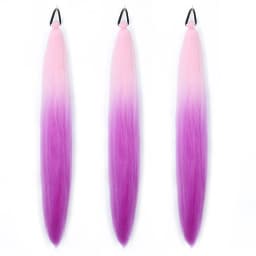 Synthetic Colorful Ponytail Extension 1Pcs Long Straight DIY Braided Pony Tail Hairpiece with Rubber Band Women Hair Accessories