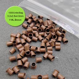 1000pcs Locks Ring BeadEasily Mini Locks Micro Bead Links 3.2*2.8*4.0 MM Copper Micro Tubes Rings Links for Hair Extensions
