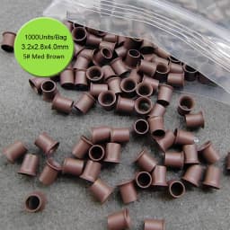 1000pcs Locks Ring BeadEasily Mini Locks Micro Bead Links 3.2*2.8*4.0 MM Copper Micro Tubes Rings Links for Hair Extensions