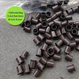 1000pcs Locks Ring BeadEasily Mini Locks Micro Bead Links 3.2*2.8*4.0 MM Copper Micro Tubes Rings Links for Hair Extensions