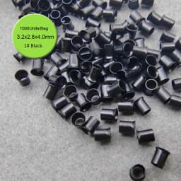 1000pcs Locks Ring BeadEasily Mini Locks Micro Bead Links 3.2*2.8*4.0 MM Copper Micro Tubes Rings Links for Hair Extensions