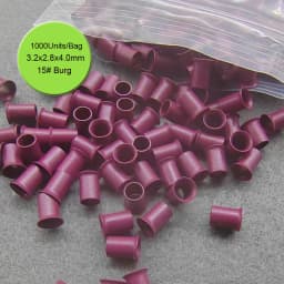 1000pcs Locks Ring BeadEasily Mini Locks Micro Bead Links 3.2*2.8*4.0 MM Copper Micro Tubes Rings Links for Hair Extensions