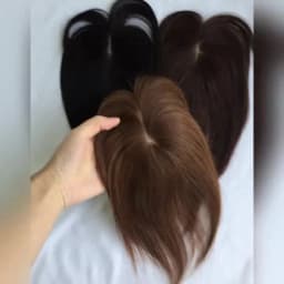 Brown Human Hair Topper With Bangs Women 5x9cm Natural Black Highlights Blonde Skin Scalp Clip in Topper Hair Pieces Human Hair