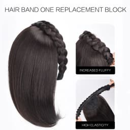 DUTRIEUX Micro-Volume Synthetic Reissue block Wig Replacement Block One-piece Wig Women's Twist Braided Fishbone Hairpiece