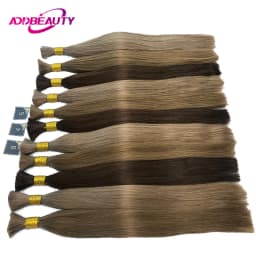 Straight Bulk Human Hair 72cm 100g Long Remy Human Hair Bulk for Braiding No Weft Unproccessed Brazilian Human Hair Extension