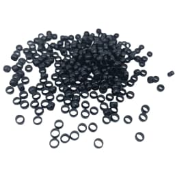 1000Pcs Multipurpose 4.0mm Non-Silicone Nano Lined Beads Copper Nano Rings for Hair Tinsel Feather Extensions Black/Brown/Beige
