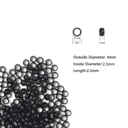 1000Pcs Multipurpose 4.0mm Non-Silicone Nano Lined Beads Copper Nano Rings for Hair Tinsel Feather Extensions Black/Brown/Beige