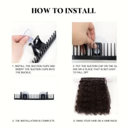 2pc Portable Hair Extension Holder , Wall-Mounted Lightweight Woven Wig Storage Organizer for Home Salon Barber Use