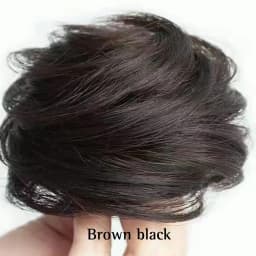 Straight Hair Synthetic Rubber Band Black Brown Bun Women's Natural Hair Circle High Elastic Ponytail Hair Accessories