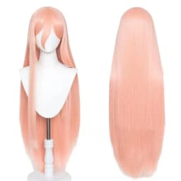 Anime Maakima Poower Cosplay Wig Long Orange Pink Heat Resistant Synthetic Hair Party Role Play Wigs