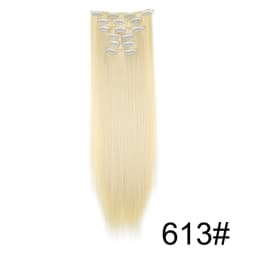 Synthetic 6pcs/set Long Straight Hair Extensions Ultra-Invisible Full Head Clip in Hair Extensions 24Inch for Women Daily Wear