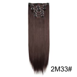 Synthetic 6pcs/set Long Straight Hair Extensions Ultra-Invisible Full Head Clip in Hair Extensions 24Inch for Women Daily Wear