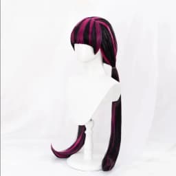 High Quality Movie Draculaura Cosplay Wig Long Straight Black Rose Pink Heat Resistant Synthetic Hair Anime Wigs