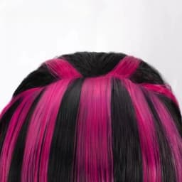 High Quality Movie Draculaura Cosplay Wig Long Straight Black Rose Pink Heat Resistant Synthetic Hair Anime Wigs