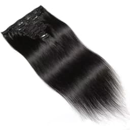 120g/8Pcs Clip In Brazilian Straight Human Hair Extensions Natural Black Color 20 22 24 26 Inches 100% Remy Human Hair Soft and Silky High Quality Fast Delivery to France 1 3 Days For Women
