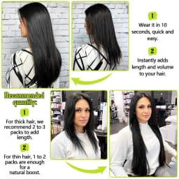 120g/8Pcs Clip In Brazilian Straight Human Hair Extensions Natural Black Color 20 22 24 26 Inches 100% Remy Human Hair Soft and Silky High Quality Fast Delivery to France 1 3 Days For Women
