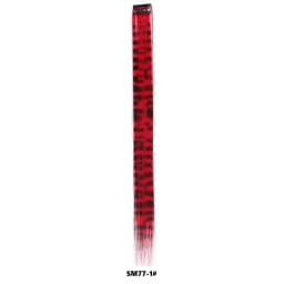 Stripe Printed Clip in Hair Extensions Colorful Synthetic Hair Highlights 18 Inches Straight Wig Hairpieces for Daily Use Party