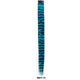 Stripe Printed Clip in Hair Extensions Colorful Synthetic Hair Highlights 18 Inches Straight Wig Hairpieces for Daily Use Party