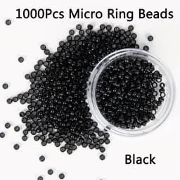 1000pcs Nano Ring Microlinks Hair Extensions Kit, Micro Beads Pulling Hook & Microbead Loop Tool, for Hair Extensions