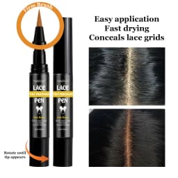 4 Colors Lace Tint Precision Pen 5ml Quick Dry Conceal Lace Dye Pen Portable Lace Tinting Concealer for Lace Wig Hairline Makeup