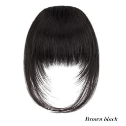 Synthetic high-level comic bangs wig women's forehead clip bangs heat-resistant natural black for daily use